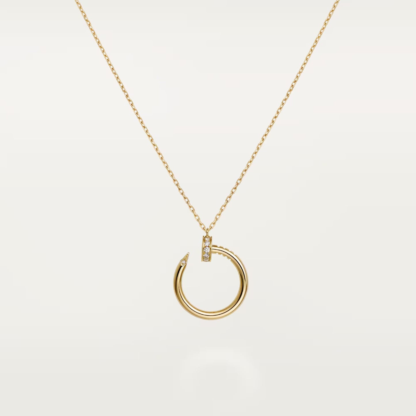 18K gold plated nail necklace without stones Saudi Arabia Jewelique