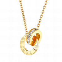18K gold plated 2 Romanian rings necklace flat lay Saudi Arabia Jewelique