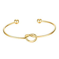 18K gold plated knot bangle gold stainless steel Saudi Arabia Jewelique