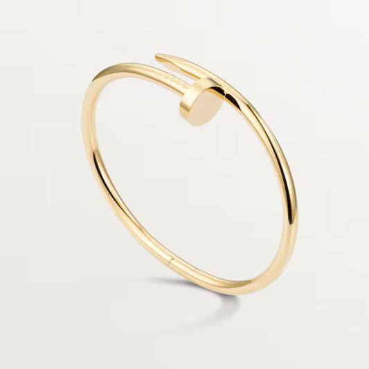 18K gold plated nail bangle gold with stones stainless steel Saudi Arabia Jewelique