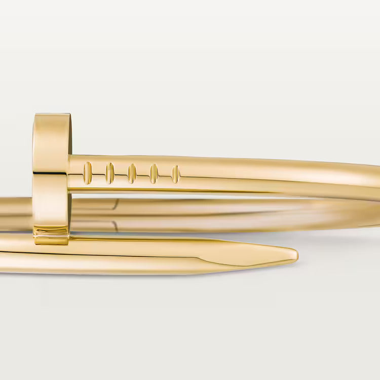 18K gold plated nail bangle gold without stones Saudi Arabia Jewelique