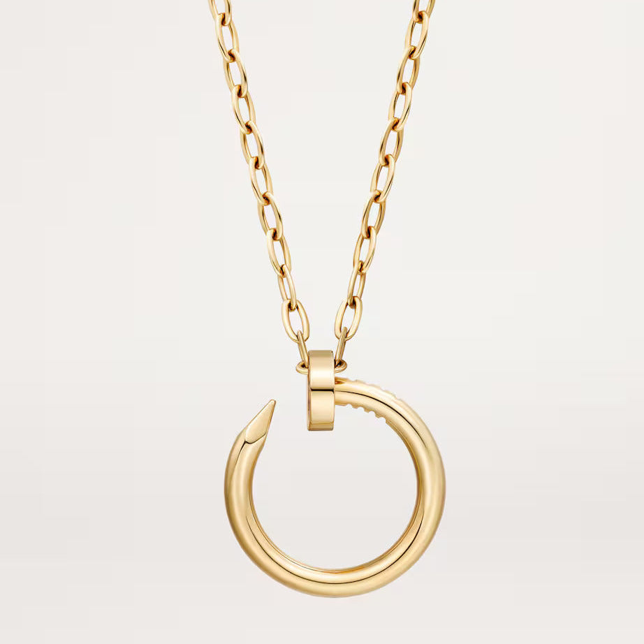 18K gold plated nail necklace gold Saudi Arabia Jewelique