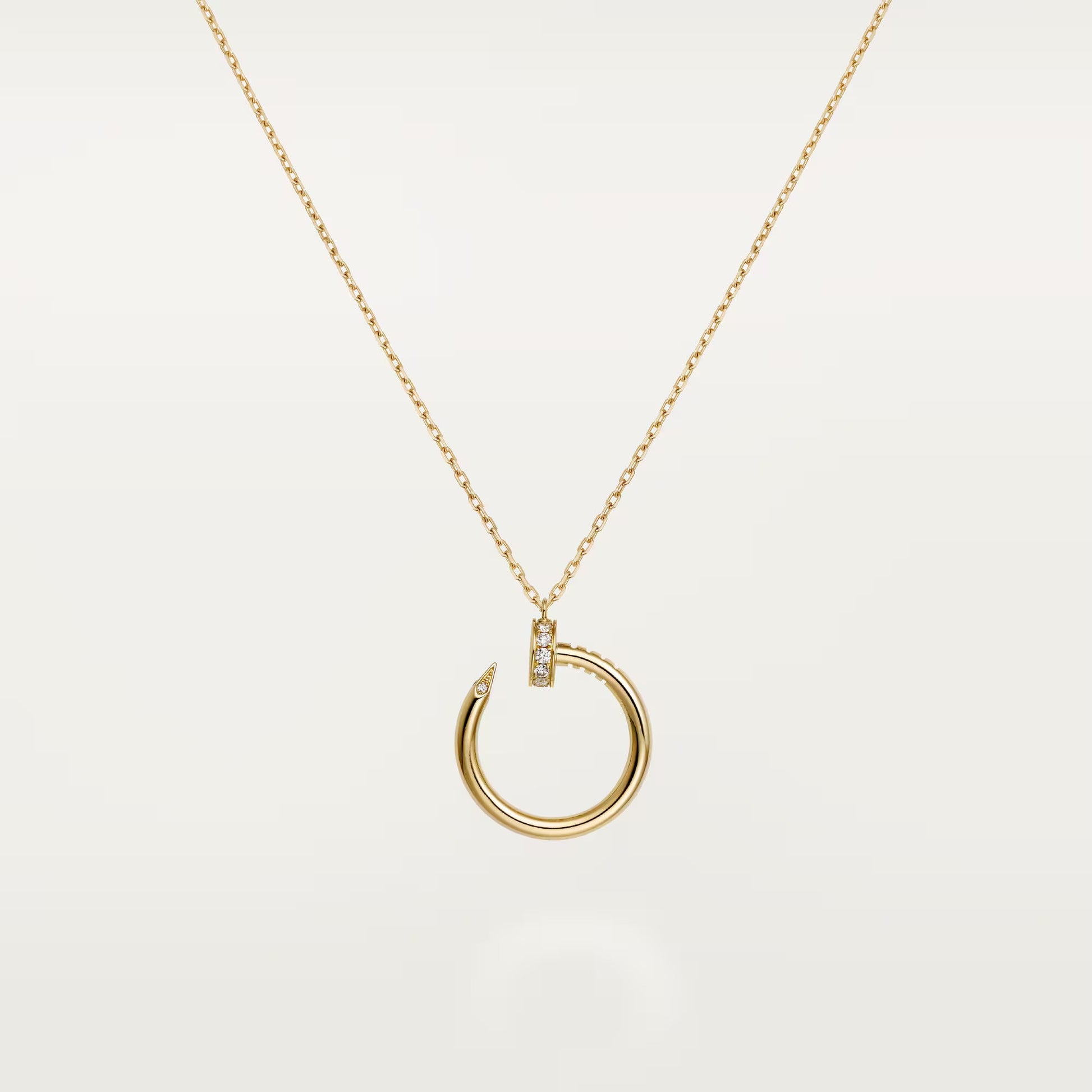 18K gold plated nail necklace without stones Saudi Arabia Jewelique