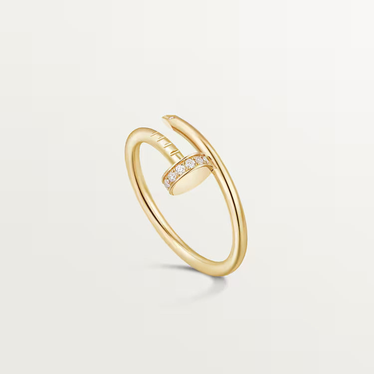18K gold plated nail ring gold without stones Saudi Arabia Jewelique