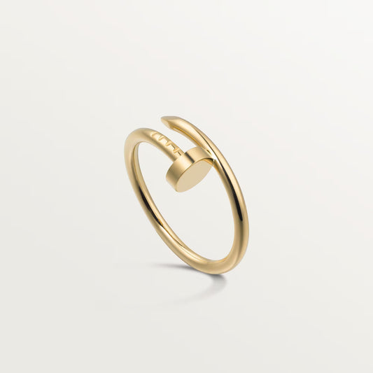 18K gold plated nail ring silver with stones Saudi Arabia Jewelique