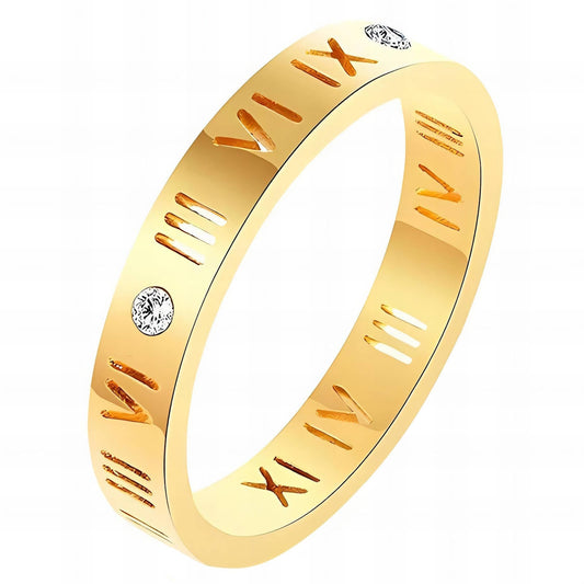 18K gold plated Romanian ring gold stainless steel Saudi Arabia Jewelique