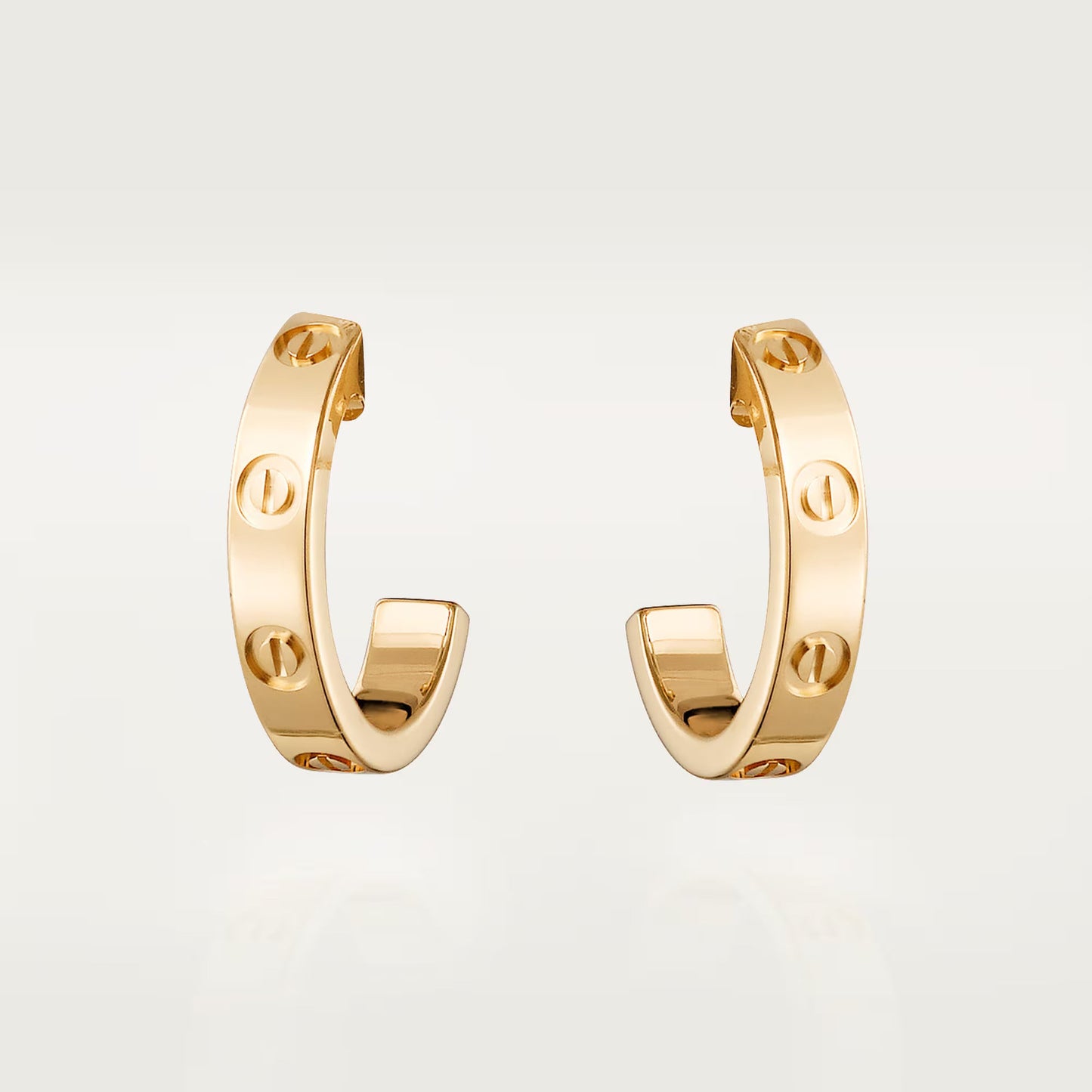 18K gold plated screw earrings gold stainless steel Saudi Arabia Jewelique