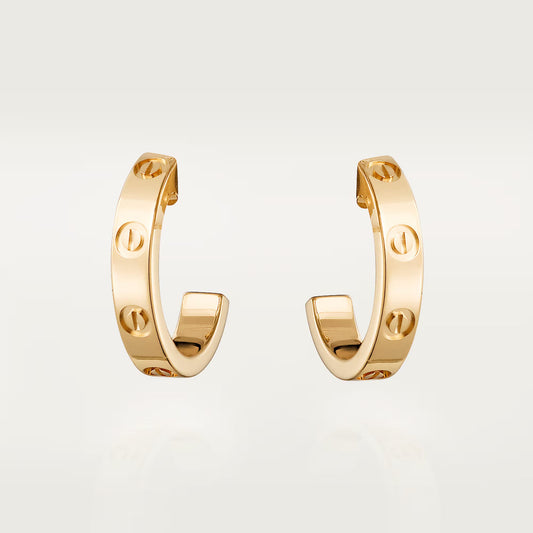 18K gold plated screw earrings gold stainless steel Saudi Arabia Jewelique
