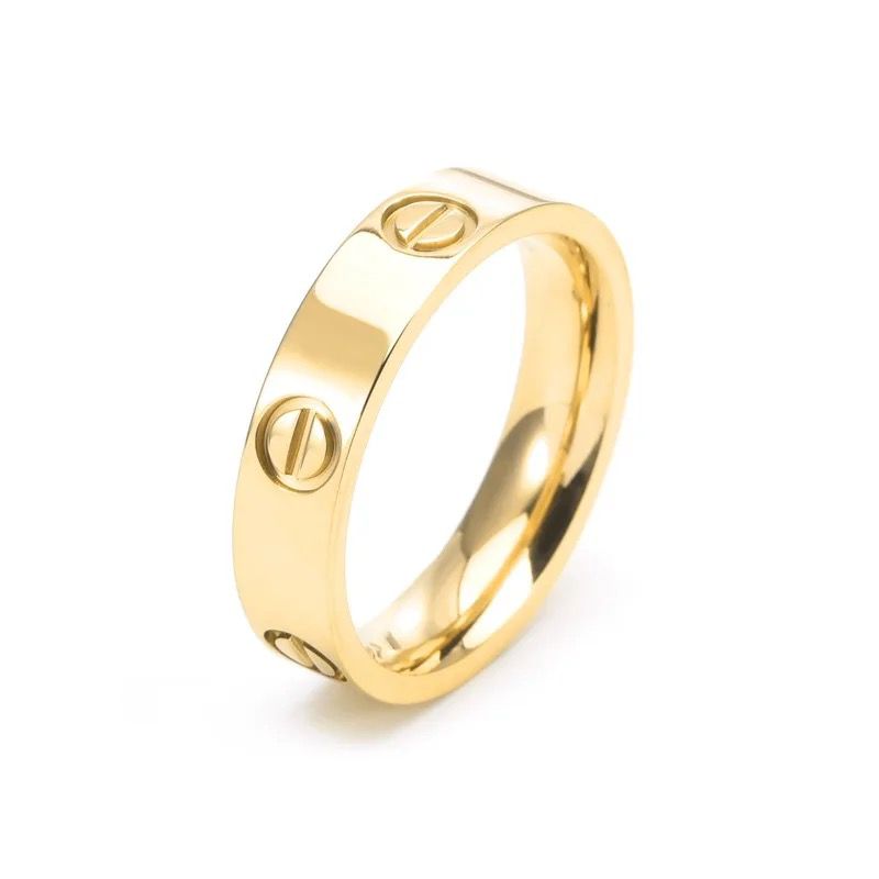 18K gold plated screw ring gold stainless steel Saudi Arabia Jewelique