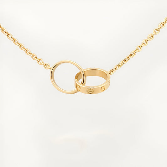 18K gold plated screw rings necklace gold Saudi Arabia Jewelique