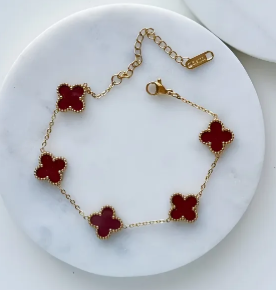 18K gold plated VC bracelet dark red variant Saudi Arabia Jewelique