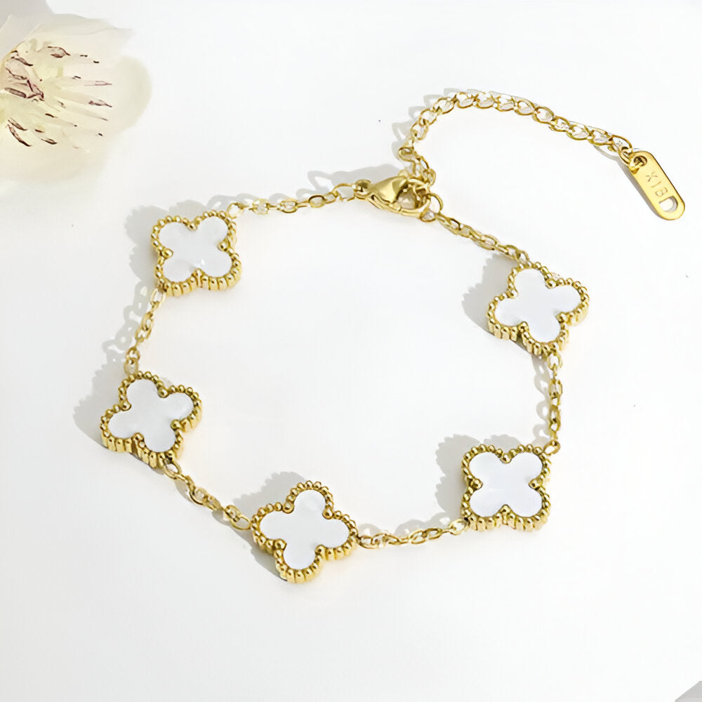 18K gold plated VC bracelet white variant Saudi Arabia Jewelique