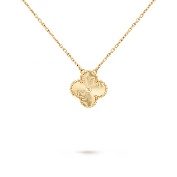 18K gold plated VC necklace gold four leaf Saudi Arabia Jewelique