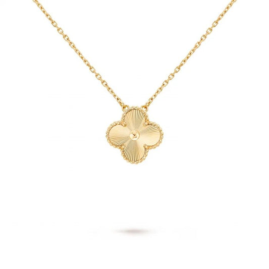 18K gold plated VC necklace gold four leaf Saudi Arabia Jewelique