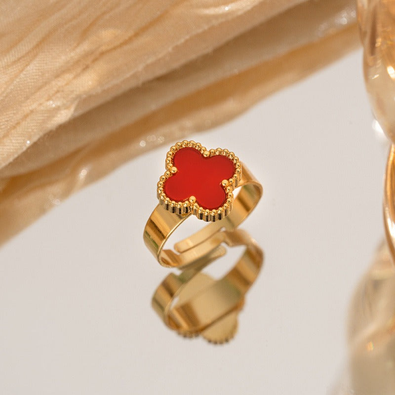18K gold plated VC ring green variant Saudi Arabia Jewelique