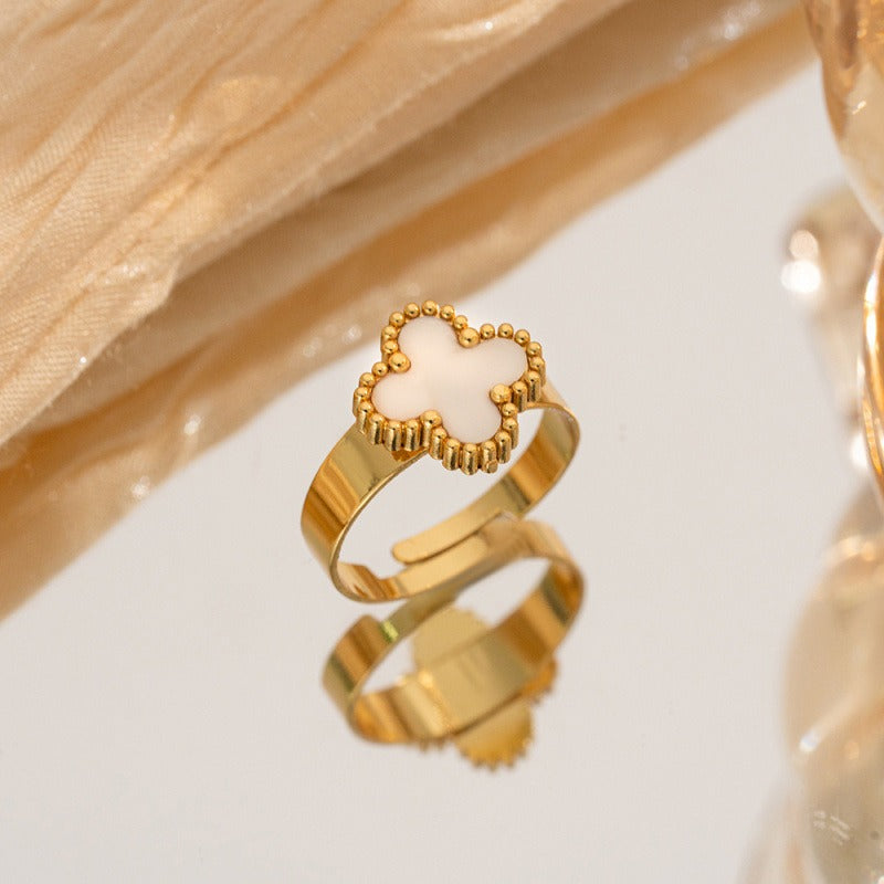 18K gold plated VC ring white variant Saudi Arabia Jewelique